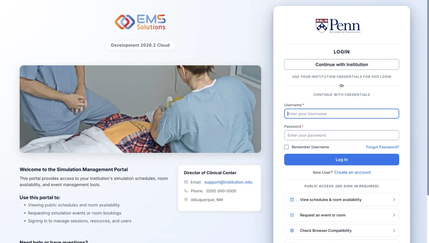 EMS SimulationIQ Portal