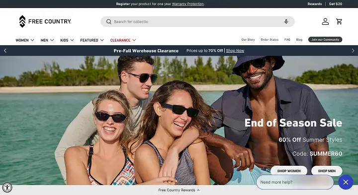 Free Country Page View
