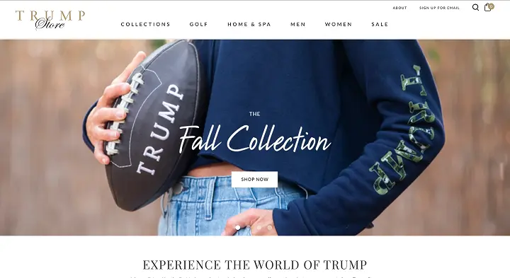 Trump Store Page View
